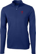 Cutter & Buck Men's Cutter & Buck Royal Philadelphia Phillies Big & Tall Virtue Eco Pique Quarter-Zip Pullover Jacket