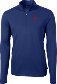 Cutter & Buck Men's Cutter & Buck Royal Philadelphia Phillies Big & Tall Virtue Eco Pique Quarter-Zip Pullover Jacket