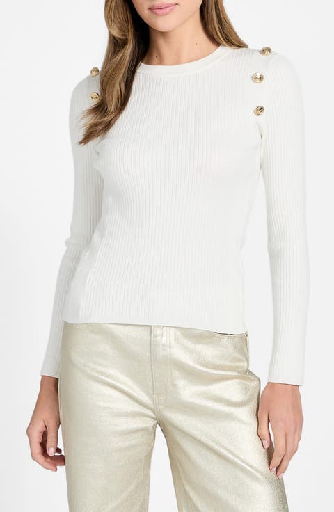 Vonn Button Detail Rib Sweater