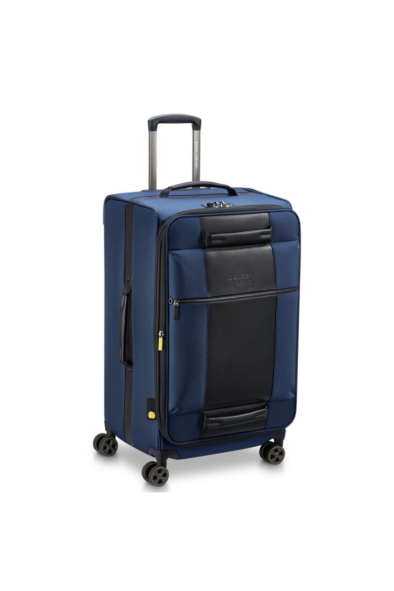 Wagram Softside Expandable 26" Medium Checked Spinner Luggage, Alternate, color, Navy