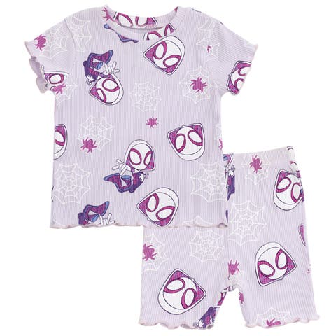Ghost-Spider Spidey and His Amazing Friends Ribbed T-Shirt & Shorts Set
