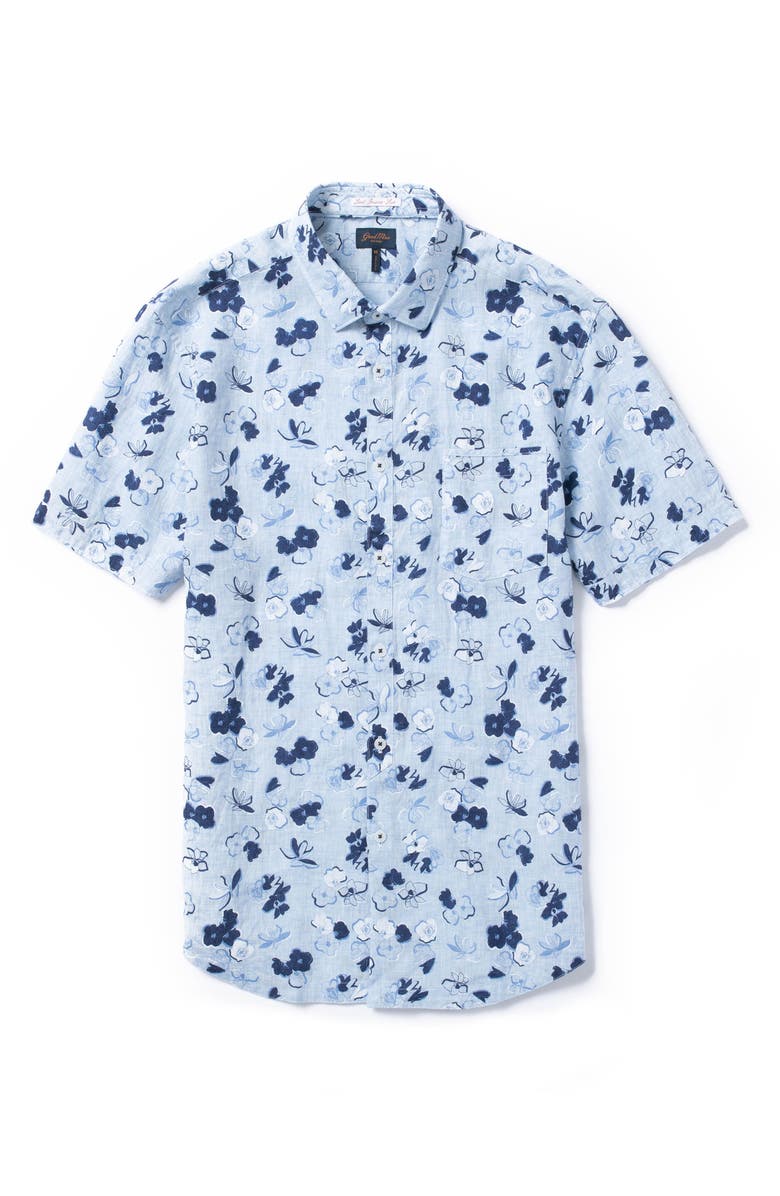 Good Man Brand Slim Fit Hibiscus Floral Print Shirt, Alternate, color, 