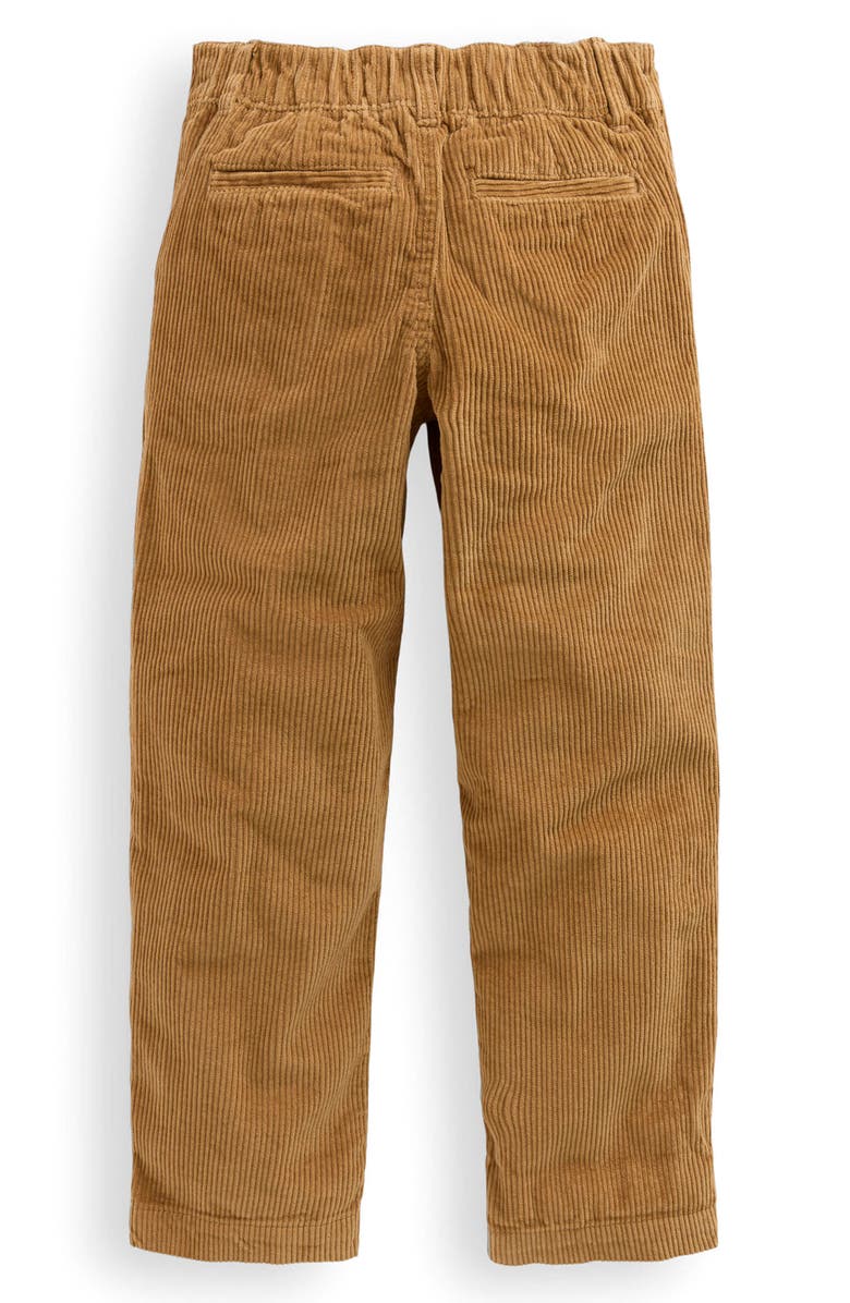 Mini Boden Kids' Pleated Cotton Corduroy Pants, Alternate, color, Camel Cord