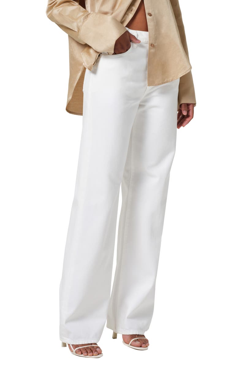 Citizens of Humanity Annina High Waist Wide Leg Jeans, Main, color, Soft White (Off White)