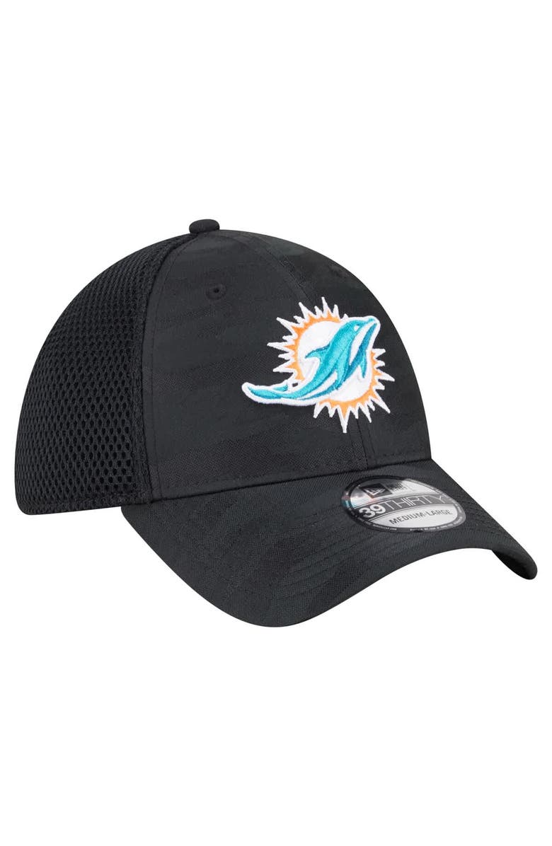 New Era Men's New Era Black Miami Dolphins Active Camo 39THIRTY Flex Hat, Alternate, color, 
