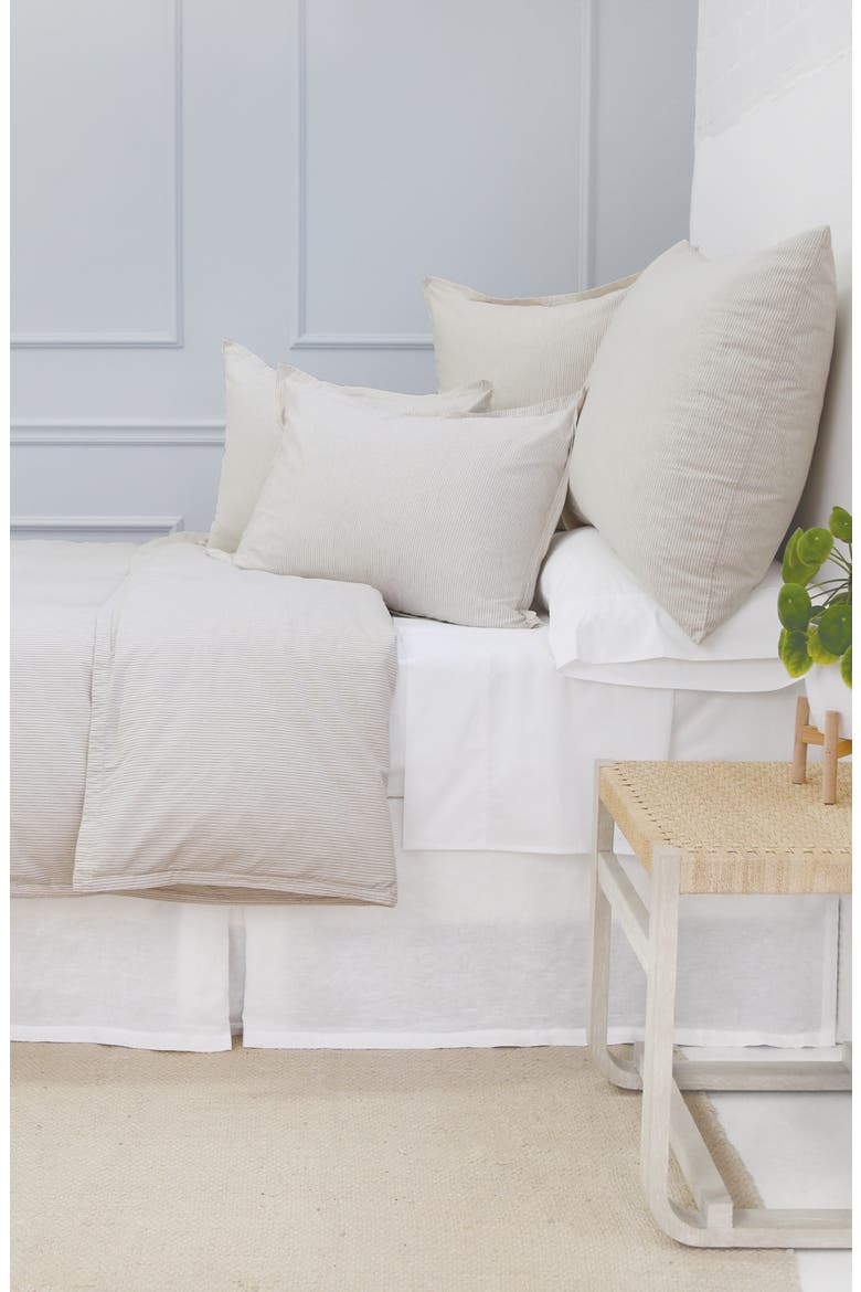 Luke Stripe Cotton Big Accent Pillow, Alternate, color, NATURAL