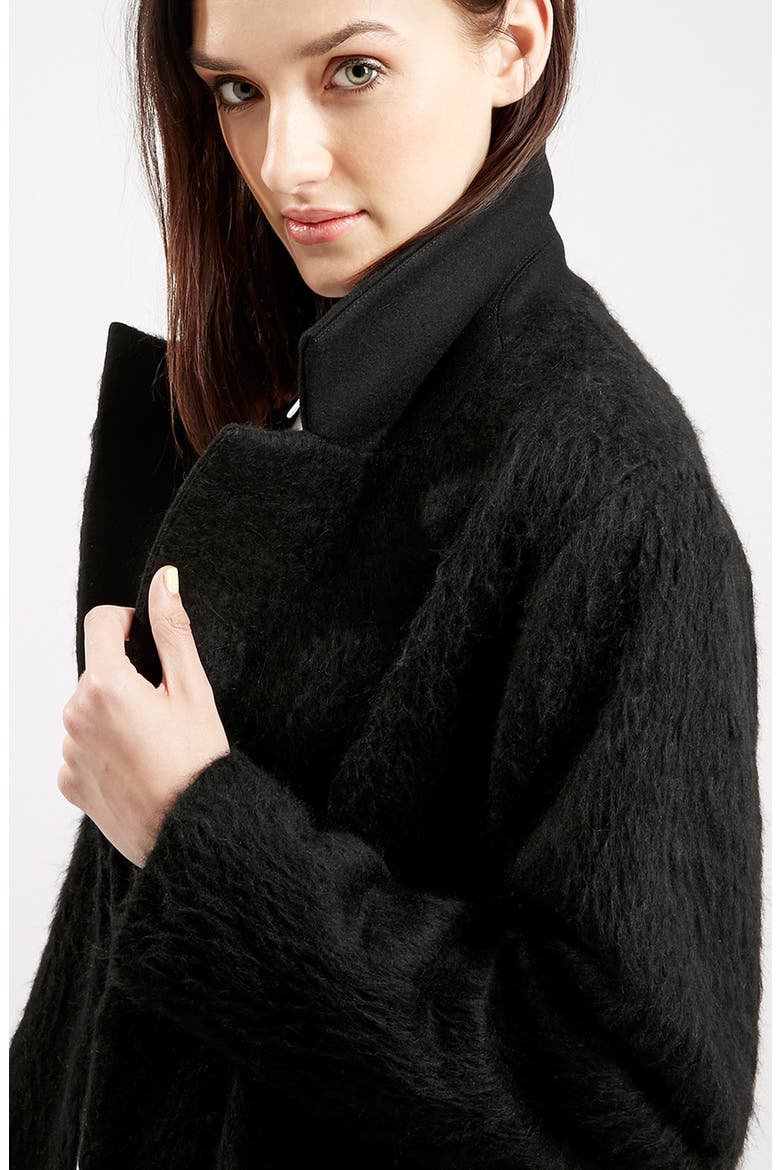 Oversize Coat, Alternate, color, BLACK