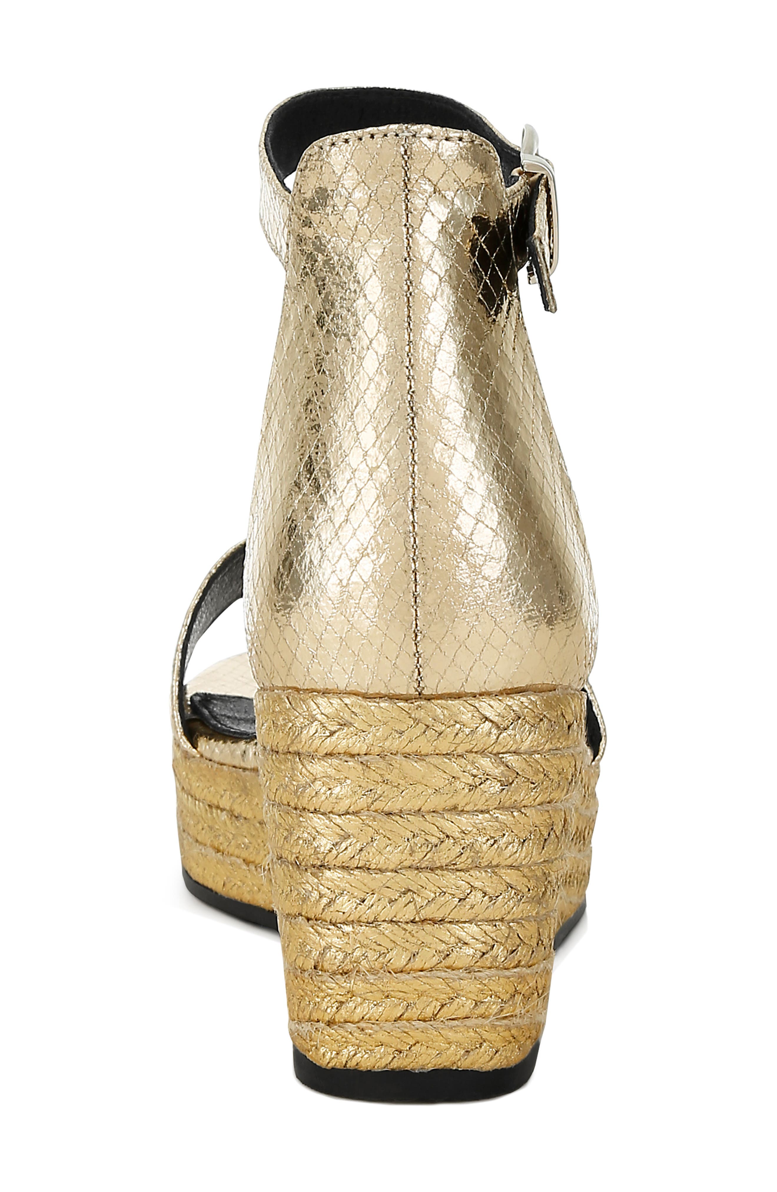LONDON RAG Utah Platform Wedge Espadrille Sandal, Alternate, color, Gold