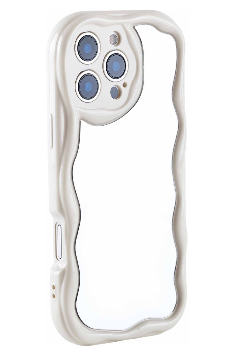Funky Mirror iPhone 16 Pro Max Case, Alternate, color, WHITE