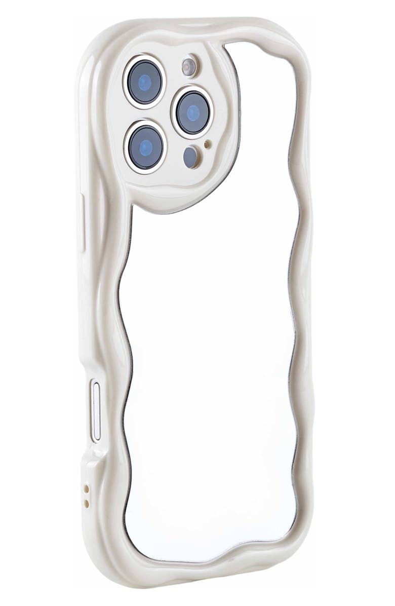 Auramma Funky Mirror iPhone 16 Pro Case, Alternate, color, White