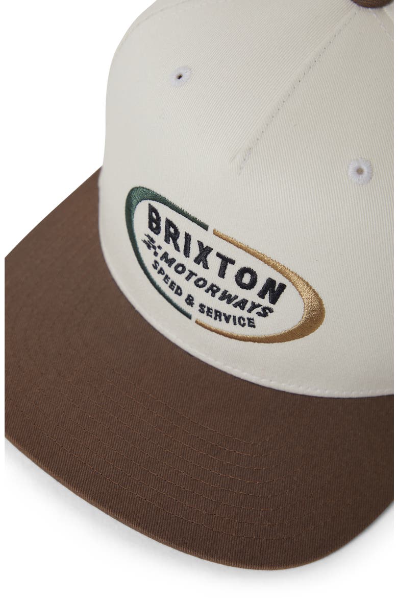 Rhett Snapback Hat, Alternate, color, OFF WHITE/ PINECONE BROWN