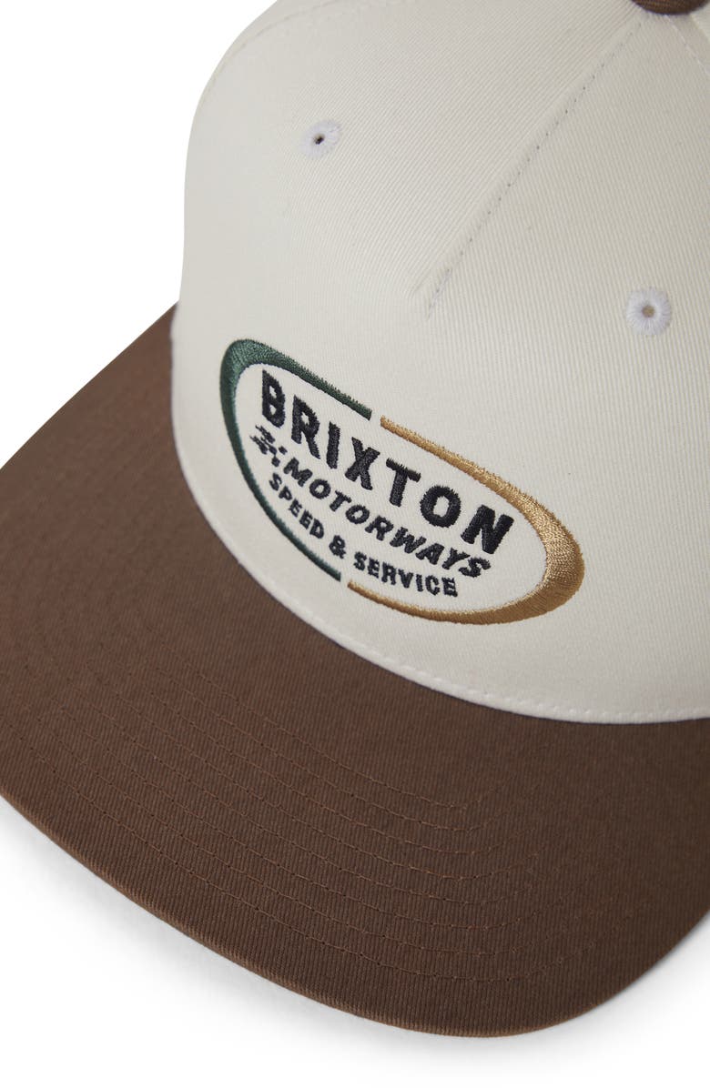 Brixton Rhett Snapback Hat, Alternate, color, Off White/ Pinecone Brown