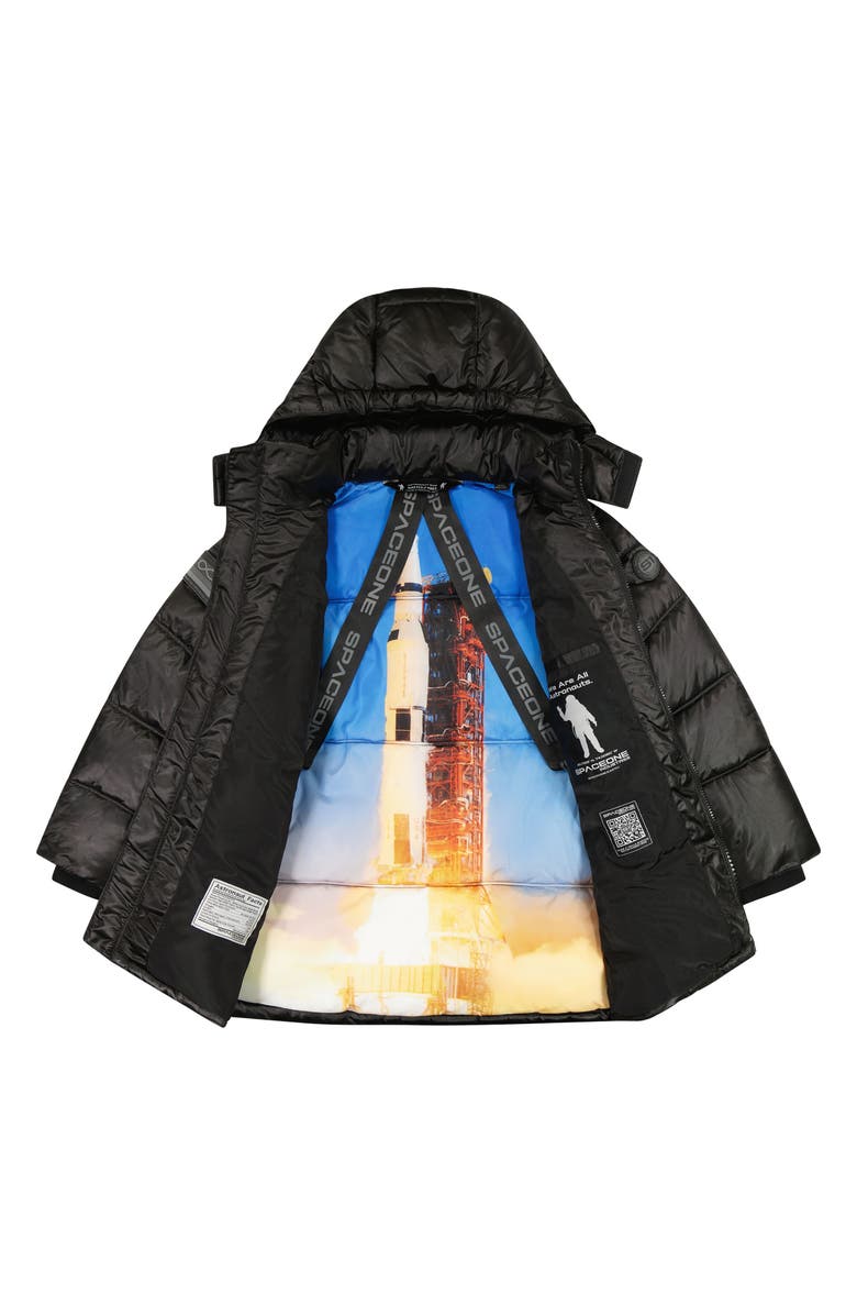 Andy & Evan x SPACEONE Kids' Galactic Reversible Hooded Puffer Jacket, Alternate, color,