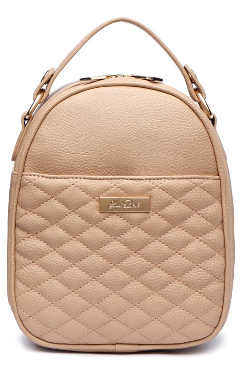 Luli Bebé Monaco Faux Leather Snack Bag in Latte Brown  product