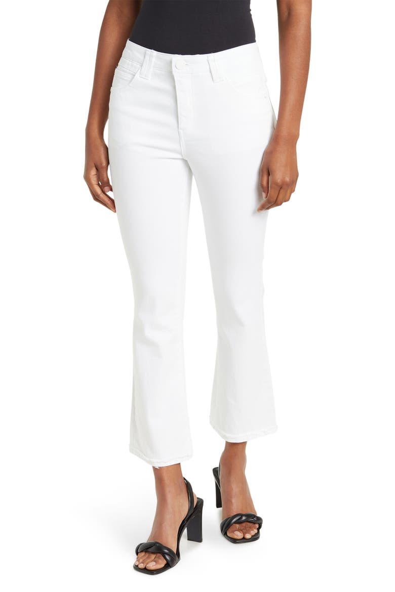 AB Tech High Rise Crop Kick Flare Jeans, Main, color, WHITE