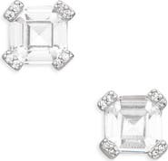 Kate Spade New York asscher cut crystal stud earrings