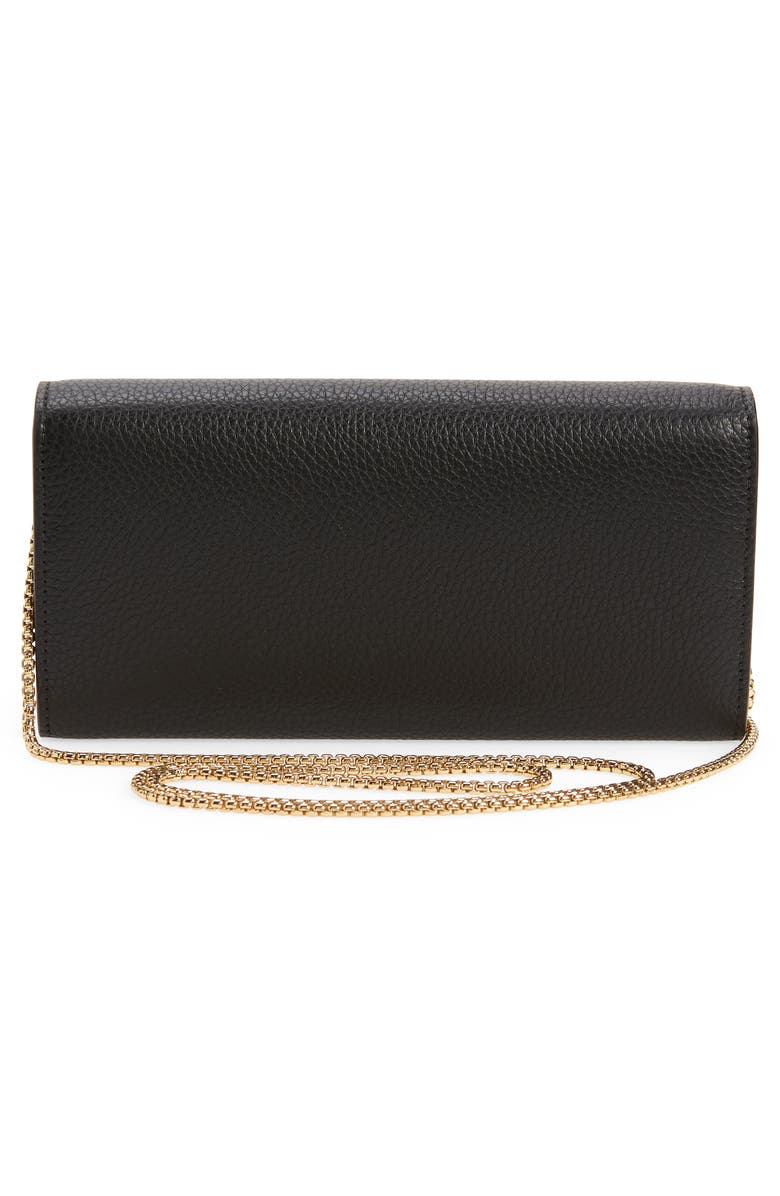 FERRAGAMO Gancini Soft Wallet on Chain, Alternate, color, Nero