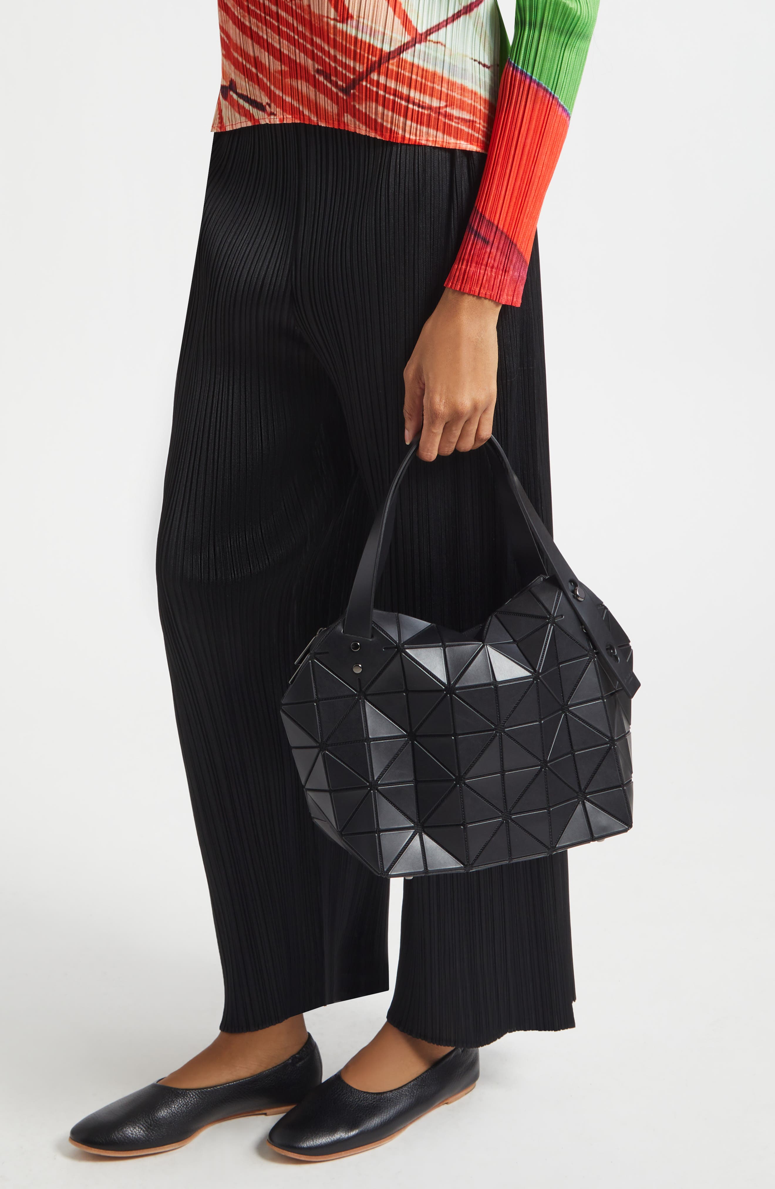 Bao Bao Issey Miyake Boston Top Handle Bag, Alternate, color, Matte Black
