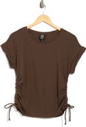 Bobeau Shirred Side Tie T-Shirt