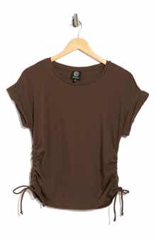 Bobeau Shirred Side Tie T-Shirt