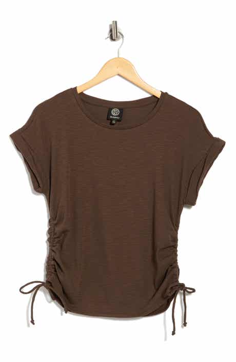 Bobeau Shirred Side Tie T-Shirt
