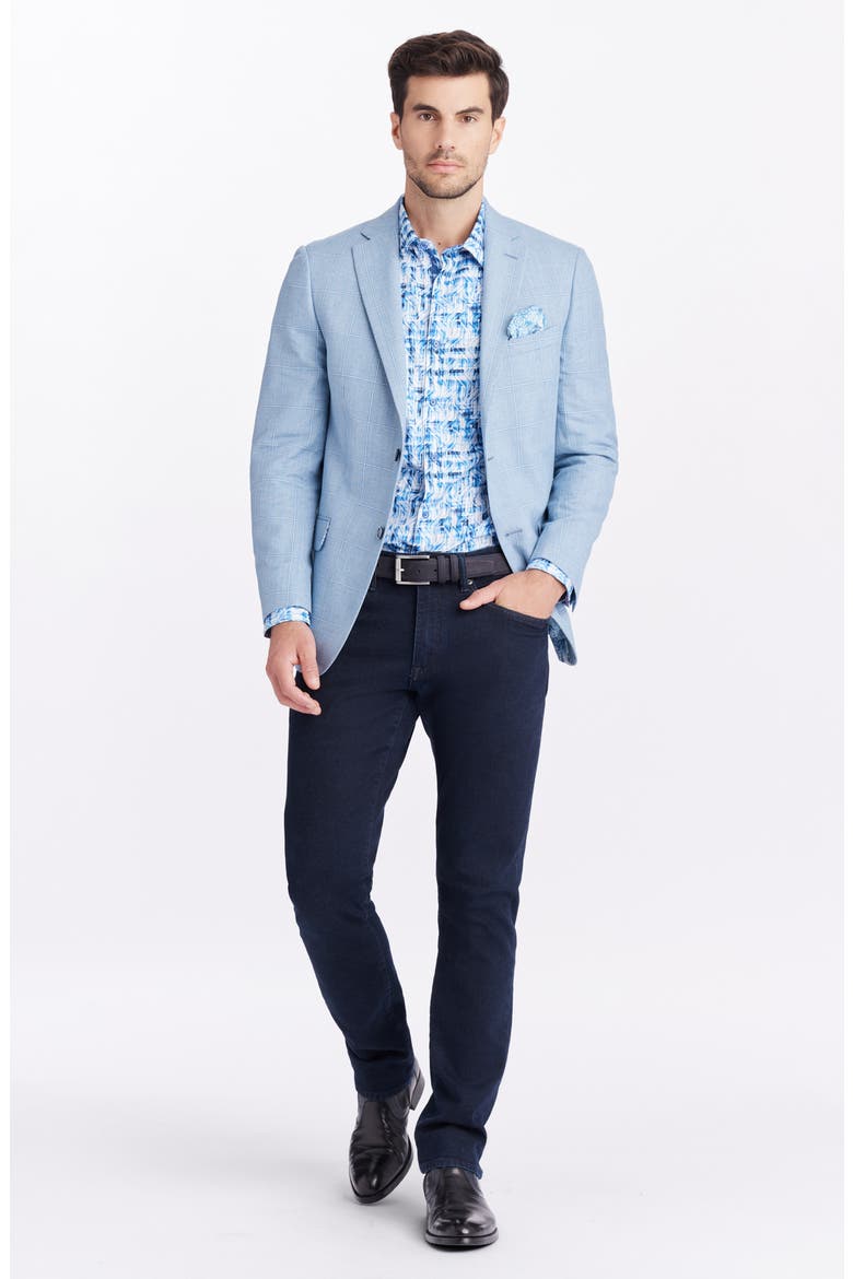 Ariadne Plaid Sport Coat, Alternate, color, LIGHT BLUE