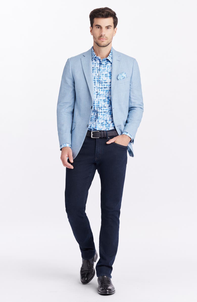 Robert Graham Ariadne Plaid Sport Coat, Alternate, color, Light Blue