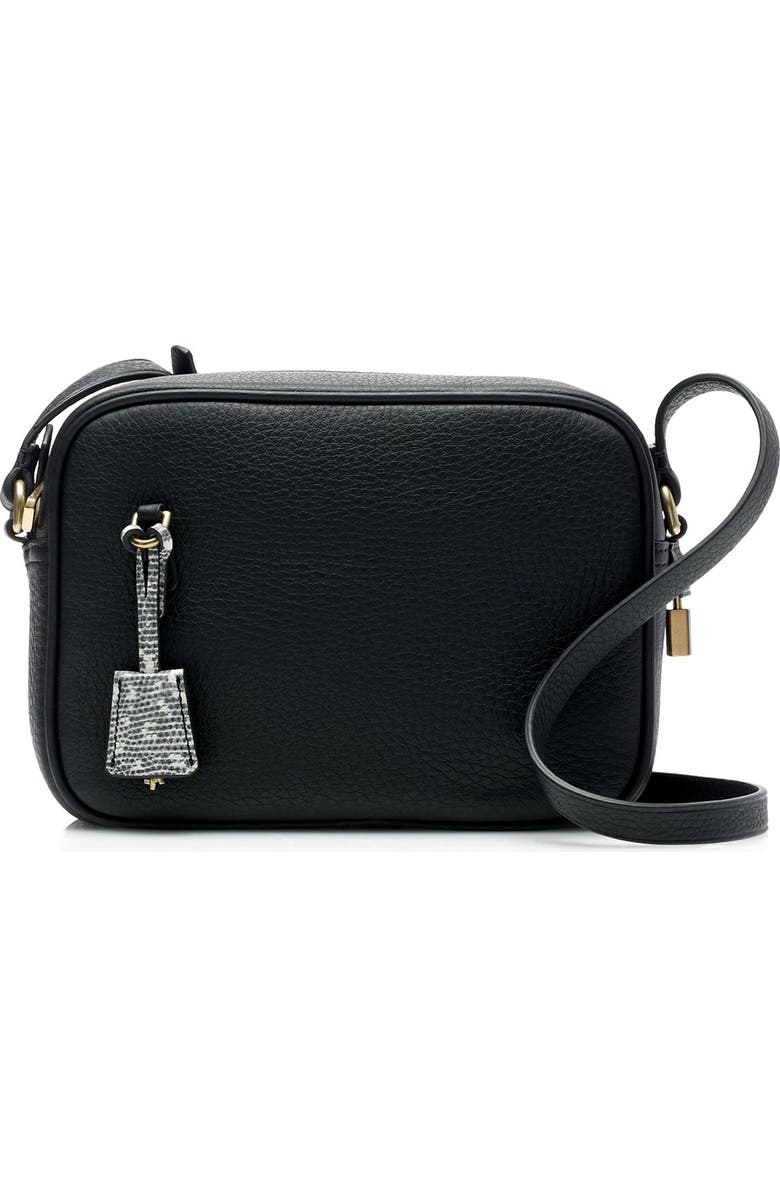 J.Crew 'Signet' Leather Crossbody Bag, Main, color,