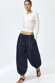 H&M Denim Balloon Trousers