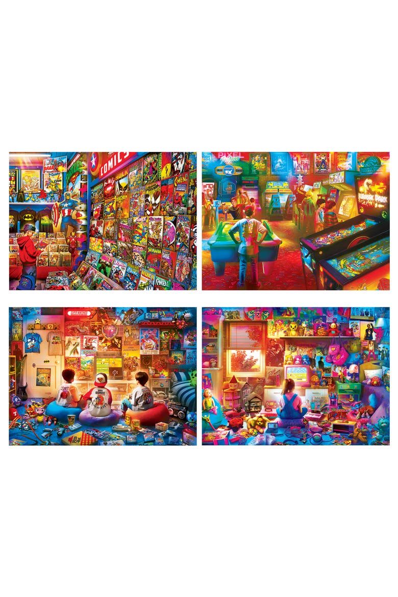 Pop Culture 500pc Puzzles 4 Pack, Alternate, color, Multicolor