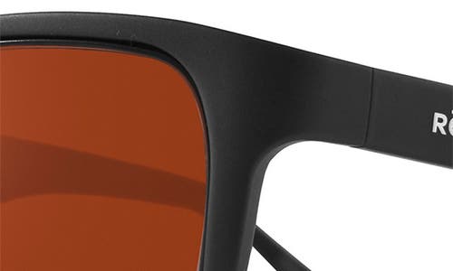 Revo Genesis 57mm Polarized Rectangular Sunglasses In Matte Black