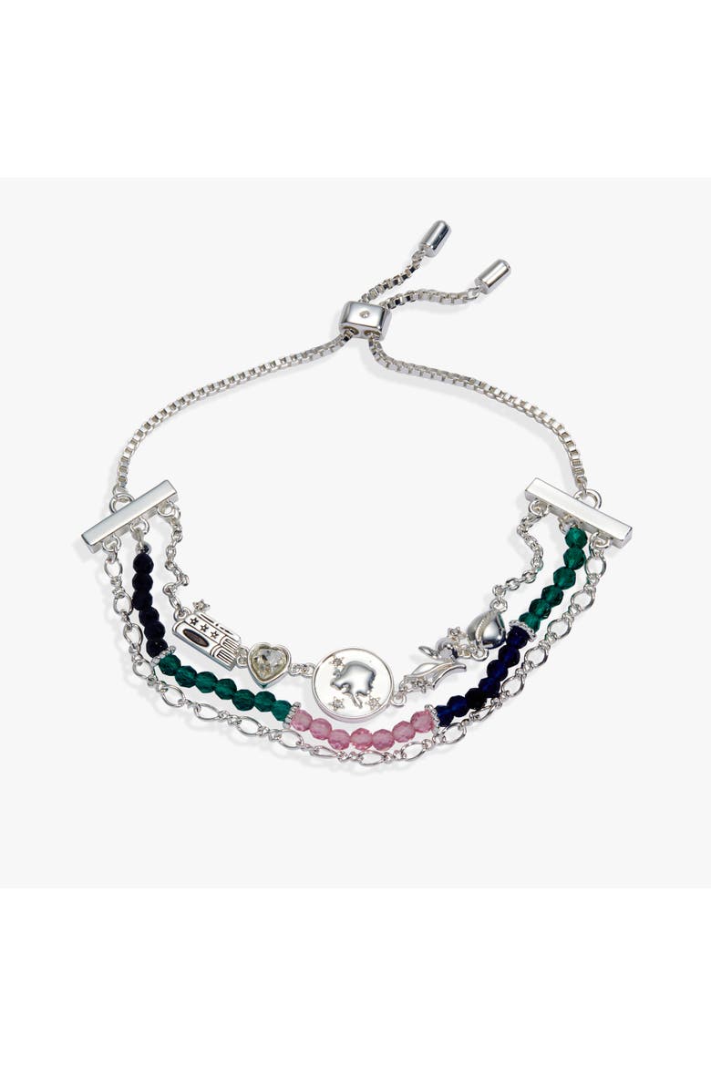American Girl® Addy 3 Row Bolo Bracelet, Main, color, Silver