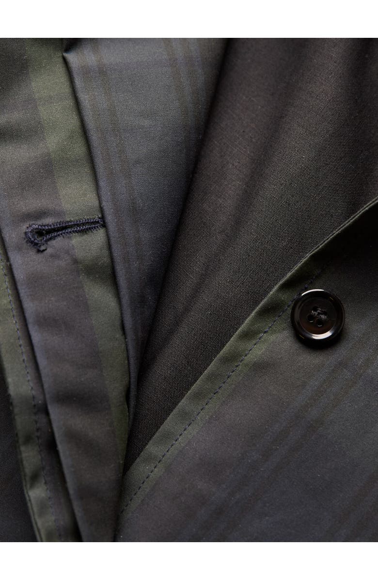 Celtic & Co. British Waxed Cotton Trench Coat, Alternate, color, Blackwatch