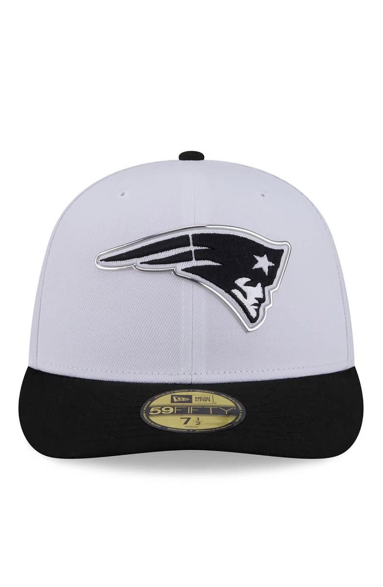 New Era Men's New Era  White/Black New England Patriots 2026 NFL Draft Pre-Curved 59FIFTY Fitted Hat, Alternate, color, White