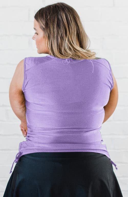 Calypsa Plus Size Closed Back Maya Swim Top In Animal Print