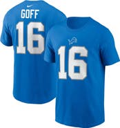 Nike Men's Nike Jared Goff Blue Detroit Lions Name & Number T-Shirt