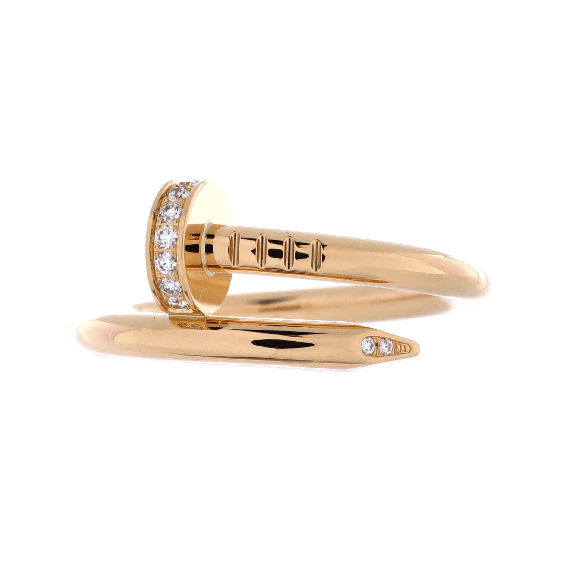 Juste un Clou Ring 18K Yellow Gold and Diamonds, Alternate, color, Metallic Gold