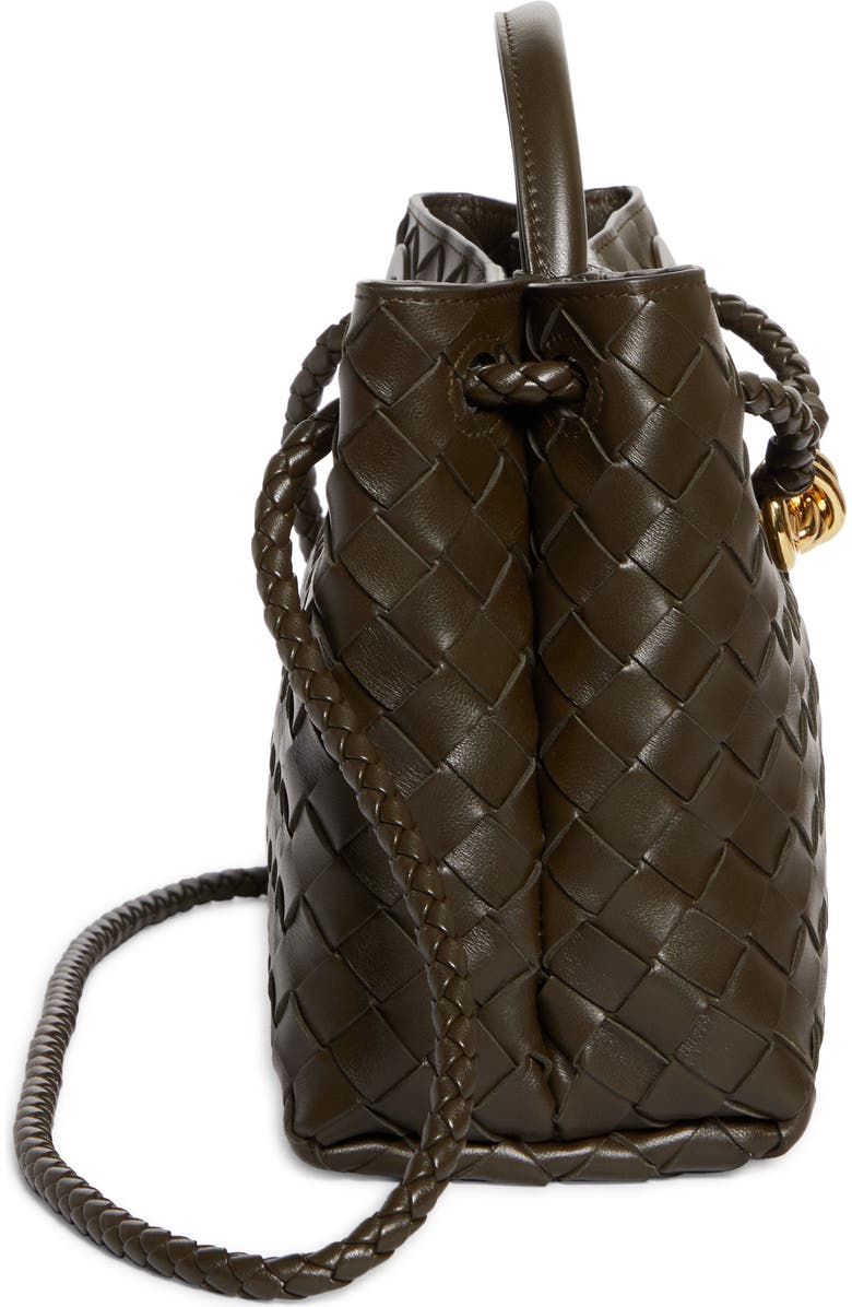 Bottega Veneta Small Andiamo Intrecciato Shoulder Bag, Alternate, color, Kaki-Brass