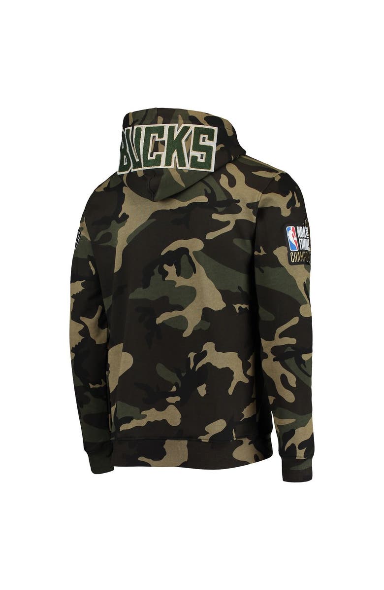 PRO STANDARD Men's Pro Standard Camo Milwaukee Bucks Team Pullover Hoodie, Alternate, color, 