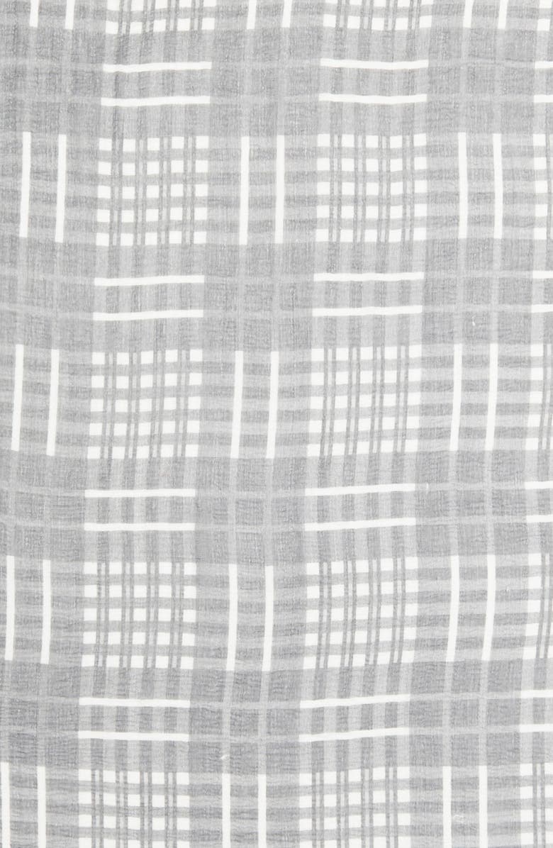 BP. Crinkled Check Print Scarf, Alternate, color,