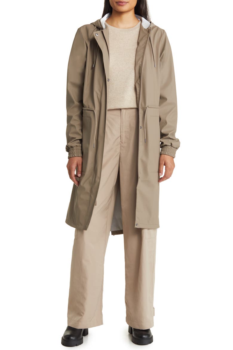 String Waterproof Jacket, Main, color, TAUPE