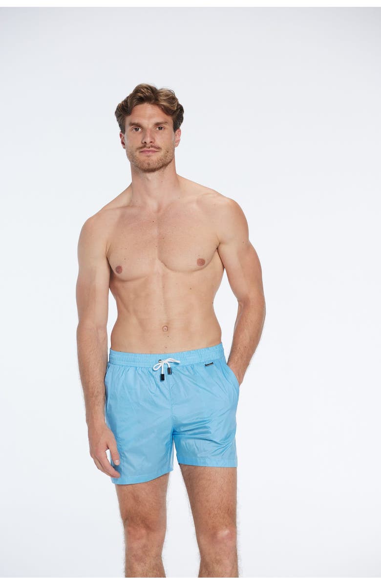 Moeva Louis - Men Swim Shorts, Main, color, Blue