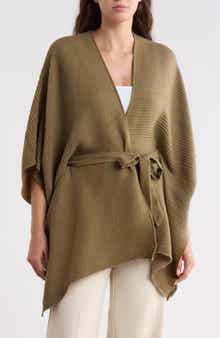 Reversible Pleated Belted Topper