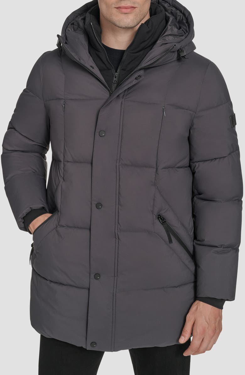 Andrew Marc The Millstream Parka, Main, color, Charcoal