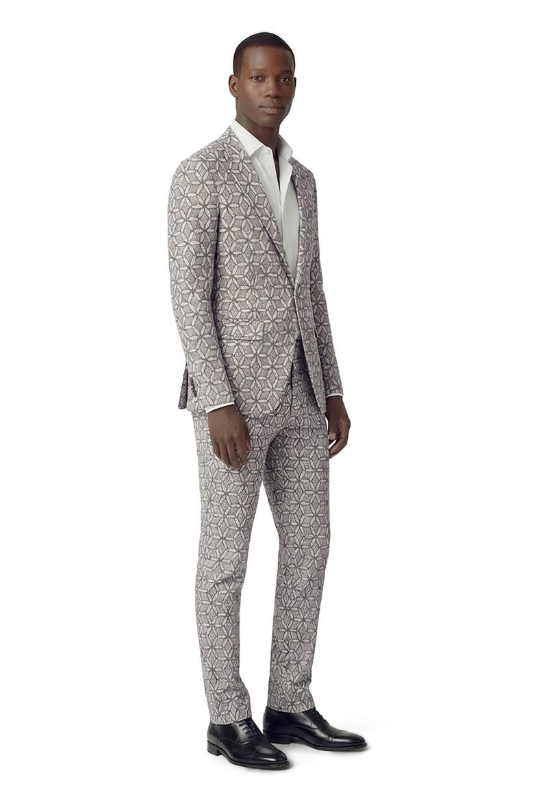 Tribal Mens Tailored Blazer, Alternate, color, TRIBAL NATURAL