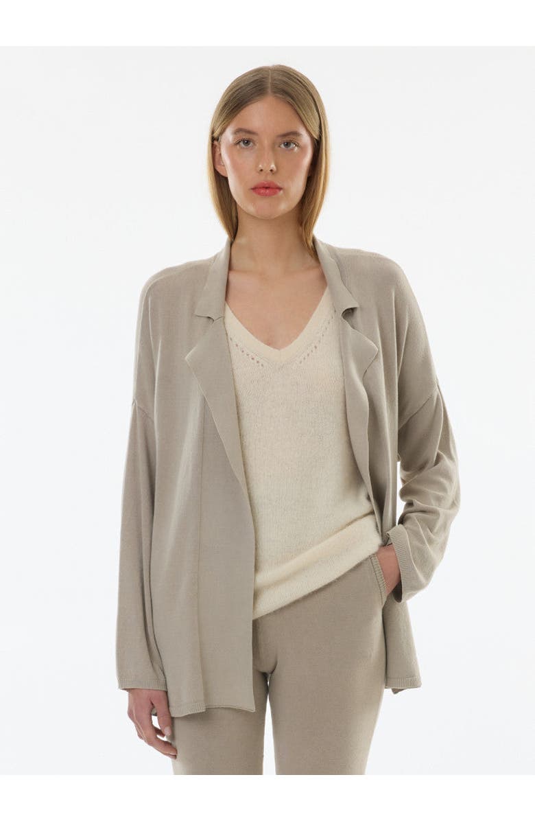 Majestic Filatures Organic Cotton Knit Stonewashed Jacket, Main, color, Desert