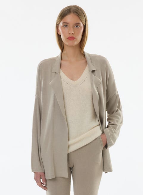 Organic Cotton Knit Stonewashed Jacket