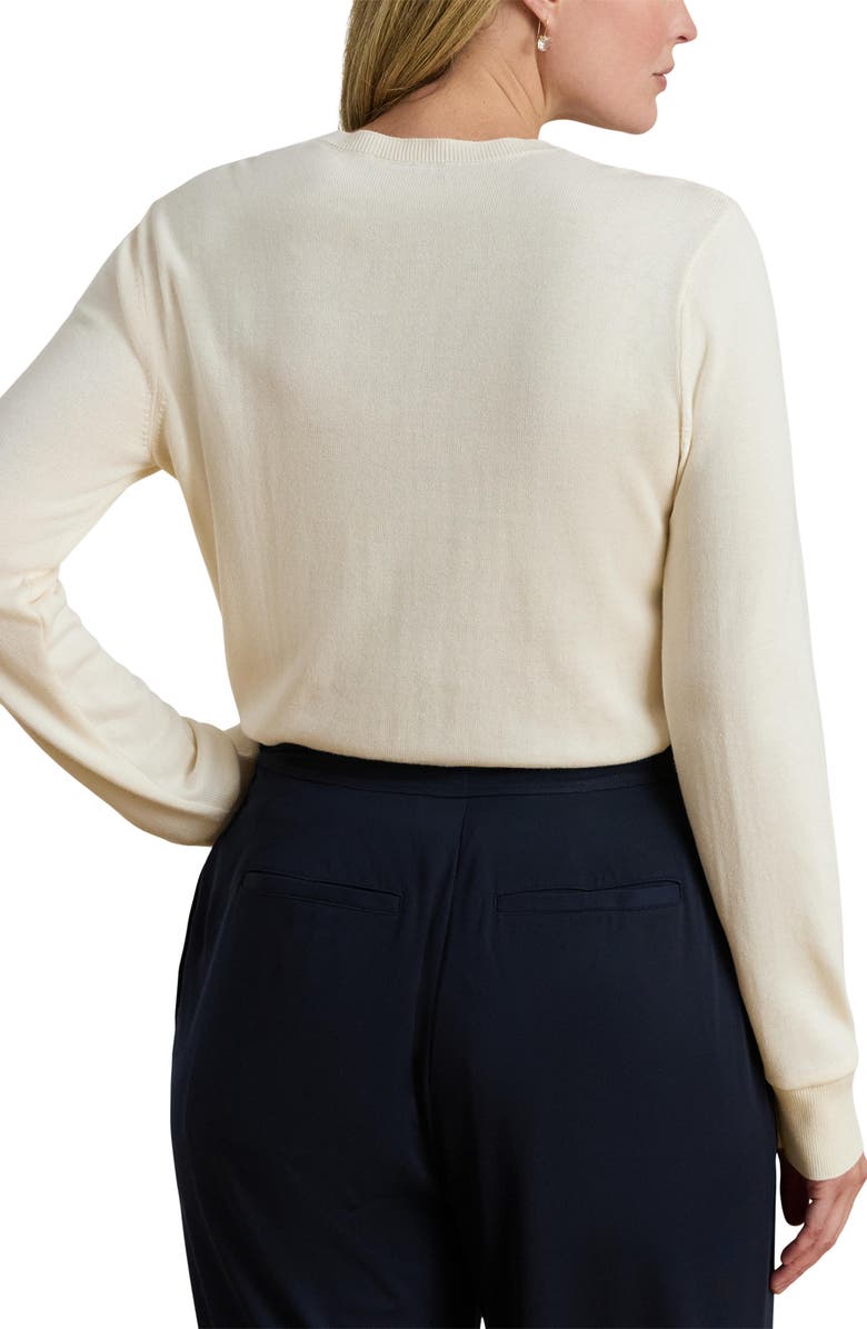 Lauren Ralph Lauren Crewneck Sweater, Alternate, color, Mascarpone Cream