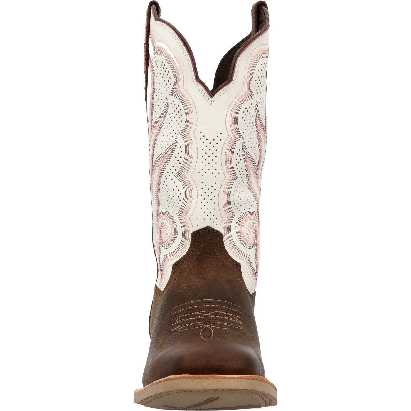 DURANGO Women's White Ventilated Western Boot, Alternate, color, Trail Brown And White