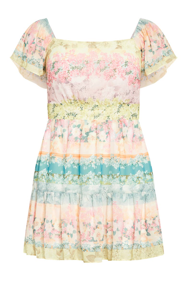 Reece Floral Print Tiered Dress, Alternate, color, ANGEL TRELISE